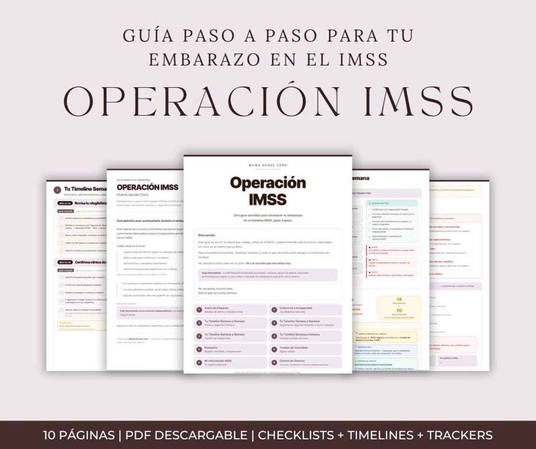 IMSS Pregnancy Guide PDF | Step-by-step Prenatal Checklist | Week-by ...