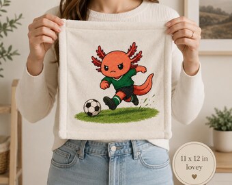 Manta de apego para bebé con estampado de fútbol, linda manta de ajolote para bebé, manta de apego para la primera temporada de fútbol, regalo de fútbol para bebé, regalo para baby shower de fútbol 2026, Cobija Bebe