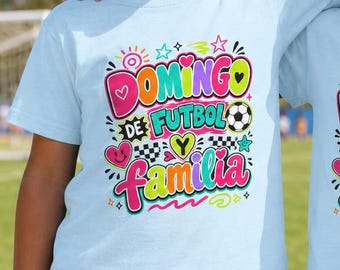 Maglia per bambini Domingo de Futbol y Familia, maglietta per bambini/famiglia da calcio