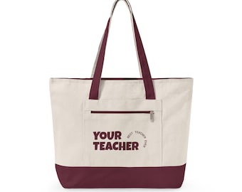 Personalised Canvas Tote Bag | Chic Teacher Gifts by PagePresents