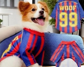Dog Soccer Jersey Shirt Sporty Pet Clothes Cute Dog Outfit Pet T-Shirt Cute Puppy Outfit Striped Dog Shirt Small to Large Dogs