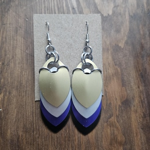 Nonbinary Pride Scalemail Ohrringe