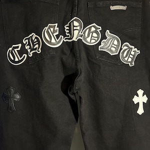Black Chrome Hearts Jeans image 7