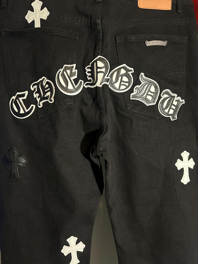 Black Chrome Hearts Jeans image 7