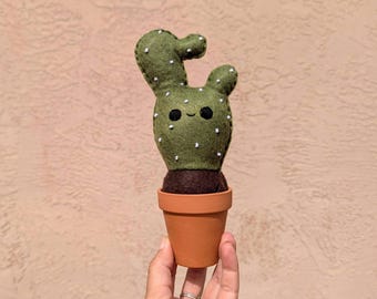 Cheerful Felt Cactus Buddy | Handmade Succulent Decor | Cute and Quirky Plant Friend | Artificial Plant | Adorable Home Decor
