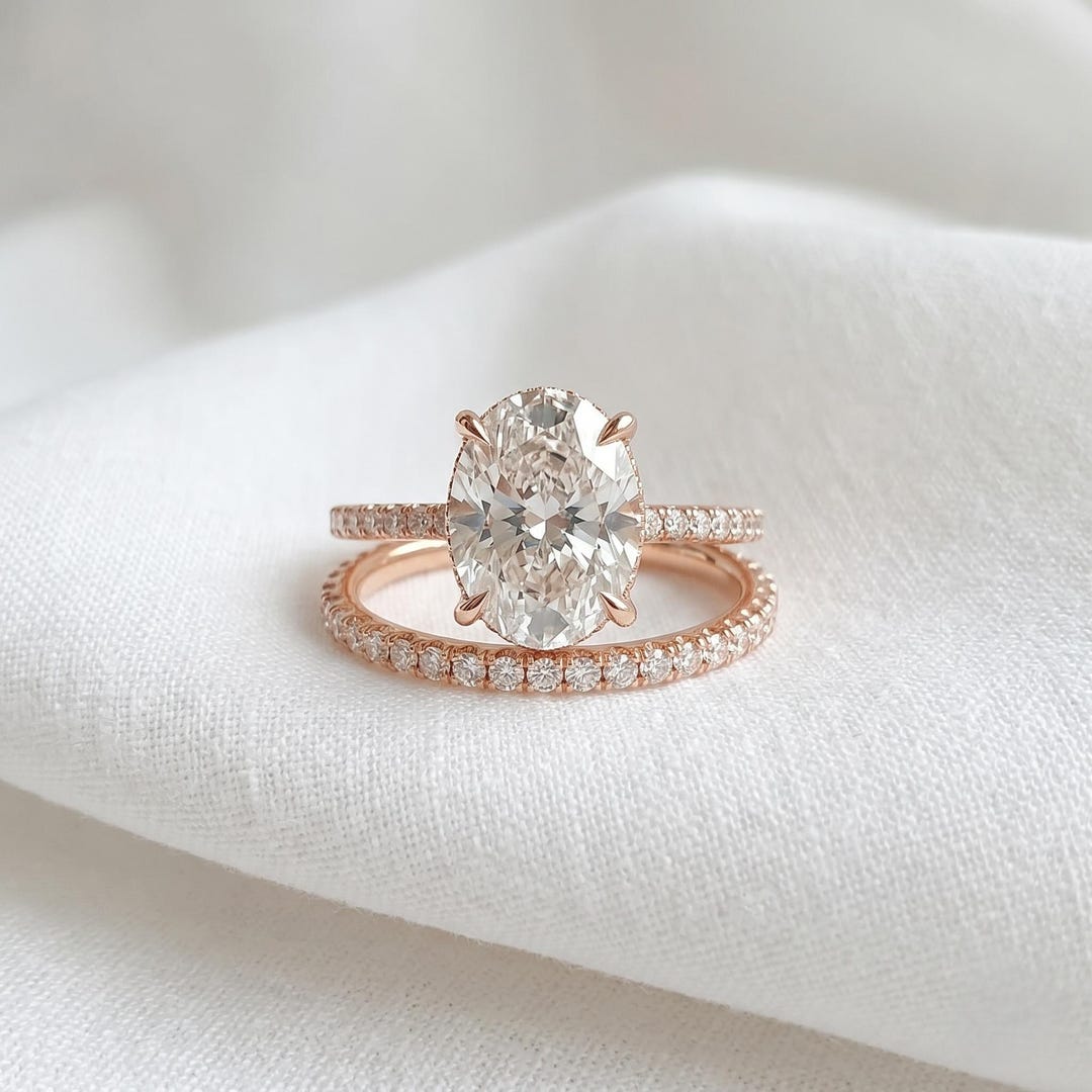 2.0 Carat Oval Cut Lab Grown Diamond Solitaire Engagement Ring ...