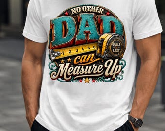 Ningún otro papá puede igualarlo PNG, Camiseta oscura divertida para el Día del Padre PNG, Transferencia DTF vintage para papá, Diseño de sublimación para papá manitas