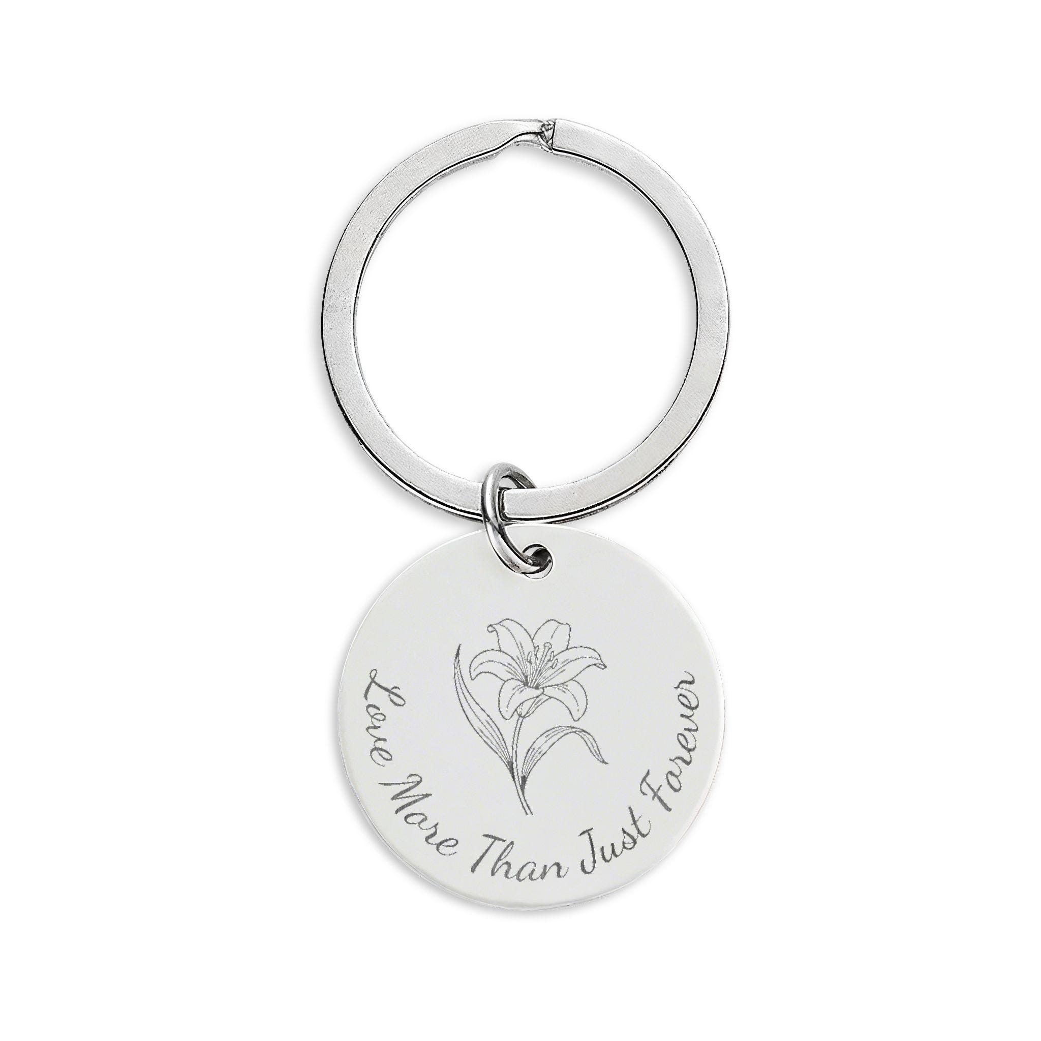 Engravable Round Stainless Steel Keychain | Personalized Name or ...