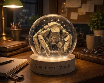 Lámpara de noche Rocky el Alienígena con forma de bola de cristal, Lámpara de noche Project Hail Mary con forma de bola de cristal, Regalos para amantes de los libros, Regalo para el mejor amigo/a, Amantes de la ciencia ficción