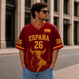 Spain Retro Soccer Jersey - Etsy