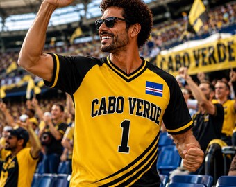 Cabo Verde Football Fan Jersey, Custom Name & Number Soccer Shirt, Goalkeeper Inspired Gift for Kids and Adults