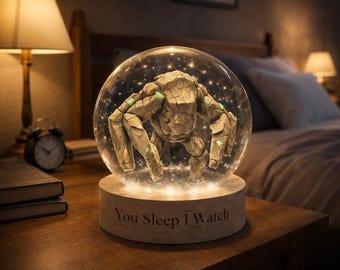 Rocky the Alien Crystal Ball Night Light, Project Hail Mary Crystal Ball Night Light, Book Lover Gifts, Gift For Best Friend, Sci-fi Lovers