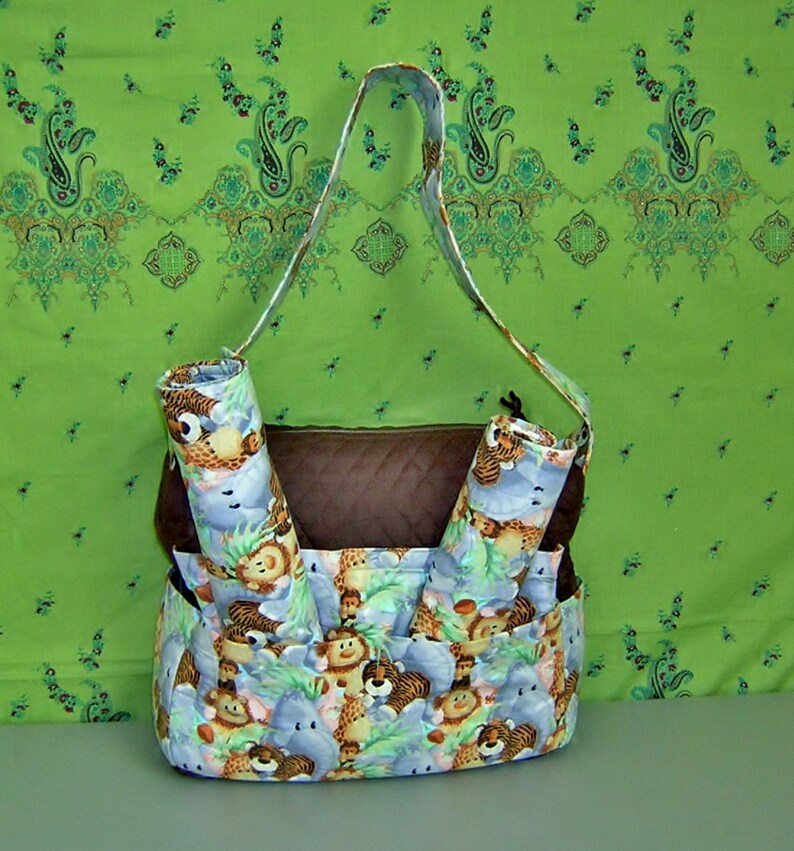 New Item Jungle Animal Babies Quilted Diaper Bag