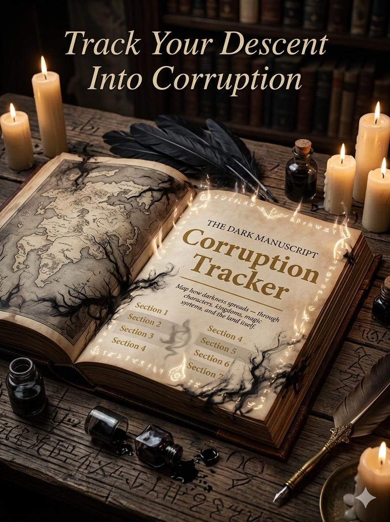 Corruption Tracker Gothic Manuscript Corruption Tracker — Dark RPG Story Planner ...