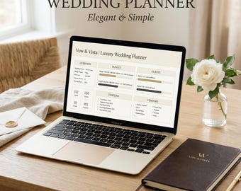 Wedding Planner Spreadsheet | Elegant Budget & Guest Tracker | Minimalist Wedding Template | Microsoft Excel Wedding Planner