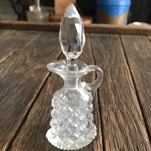 Vintage Crystal Glass Pitcher - Glass Pitcher Perfume Bottle - Art Deco Perfume Bottle - Vintage Perfume Bottle - Art Deco Perfume Bottle