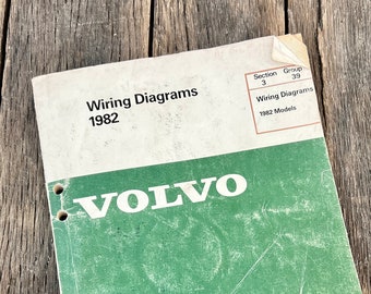 1982 Volvo Wiring Diagrams Booklet - Vintage Volvo Wiring Manual Shop Manual