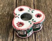 Antique Ceramic Inkwell - Aladin France Porcelain Inkwell - Victorian Inkwell - Porcelain Inkwell By Aladin France - Collectible Inkwell