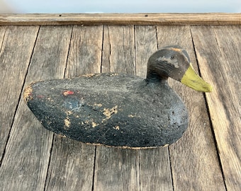 Vintage Duck Decoy - Collectible Cork Duck Decoy - 17" Wooden Duck Decoy - Folk Art Duck