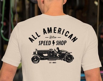 Antique Race Car T-Shirt - All American Speed Shop Super Soft T-Shirt - Retro Speed Shop Shirt