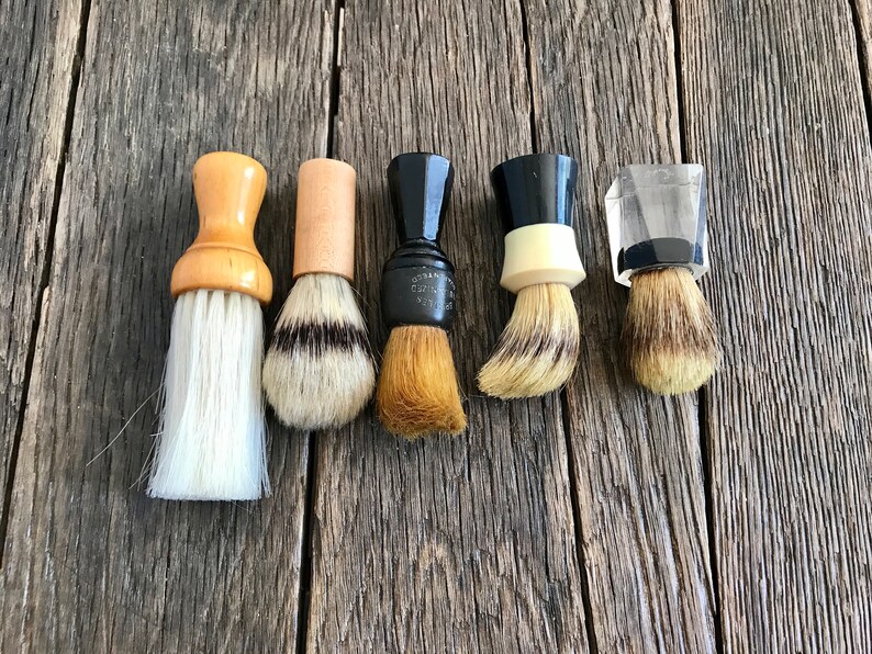 Vintage Shaving Cream Brushes 5 Vintage Shaving Etsy