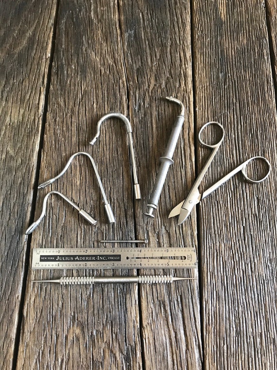Vintage Dental Tools Stainless Steel Dental Exam Tools Etsy UK