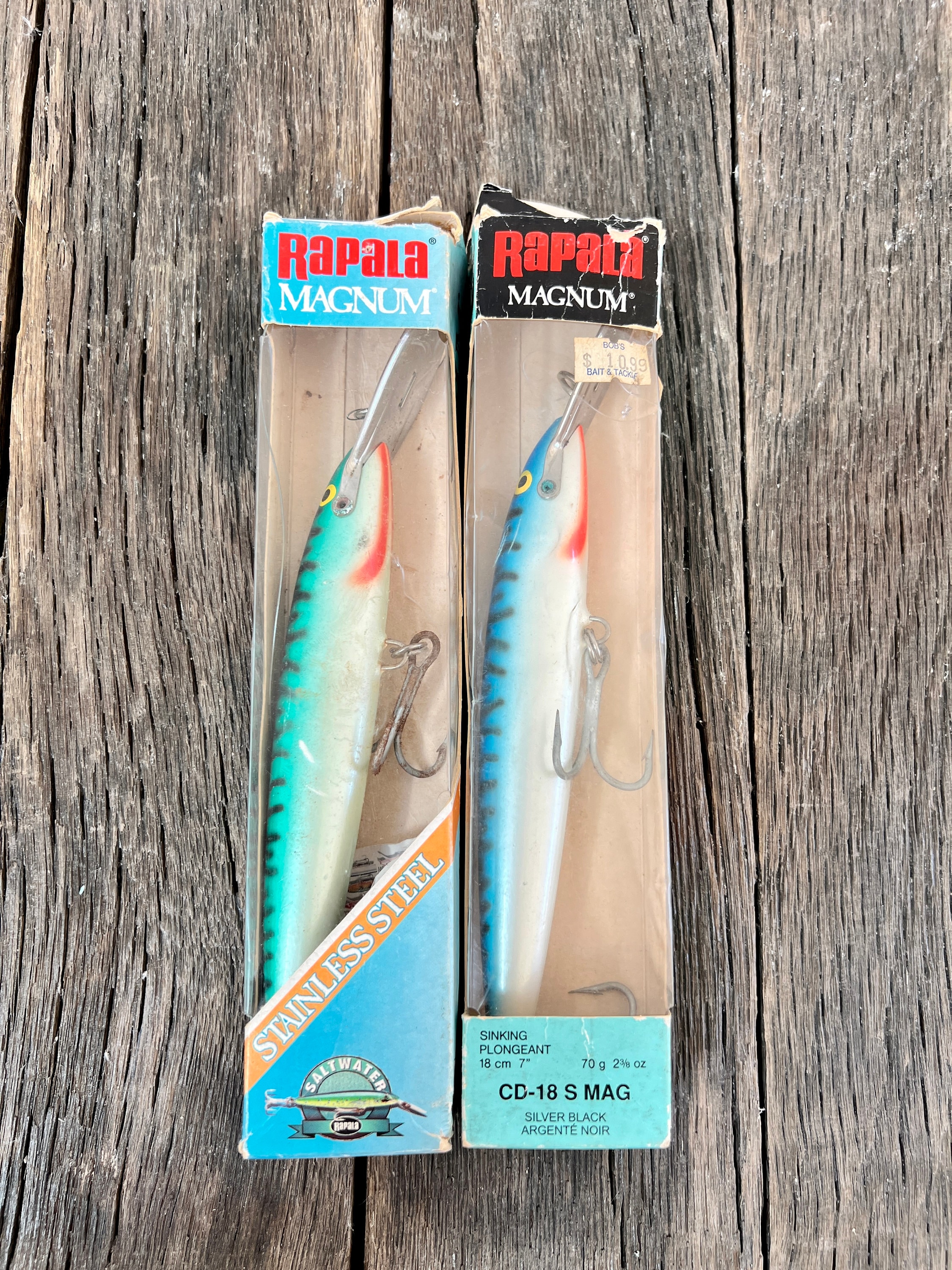 2 Vintage 7 Rapala Fishing Lures Vintage Rapala Magnum Lures 