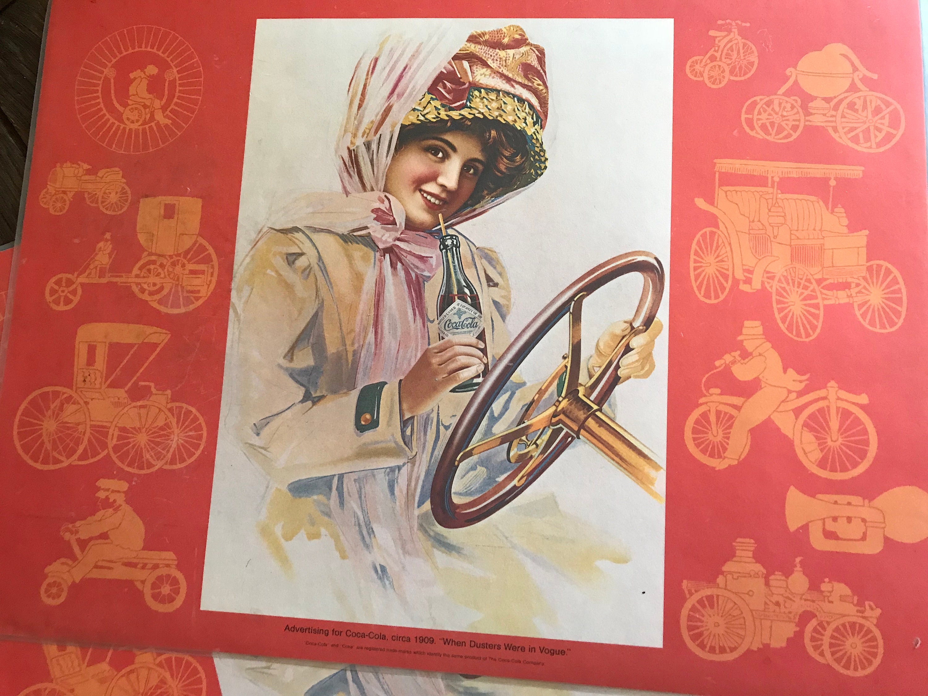 Coca Cola Placemats Vintage Coca Cola Advertising Placemats Etsy