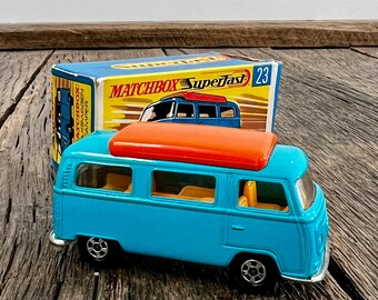 1970 Vintage Matchbox No 23 Volkswagen Camper Superfast W