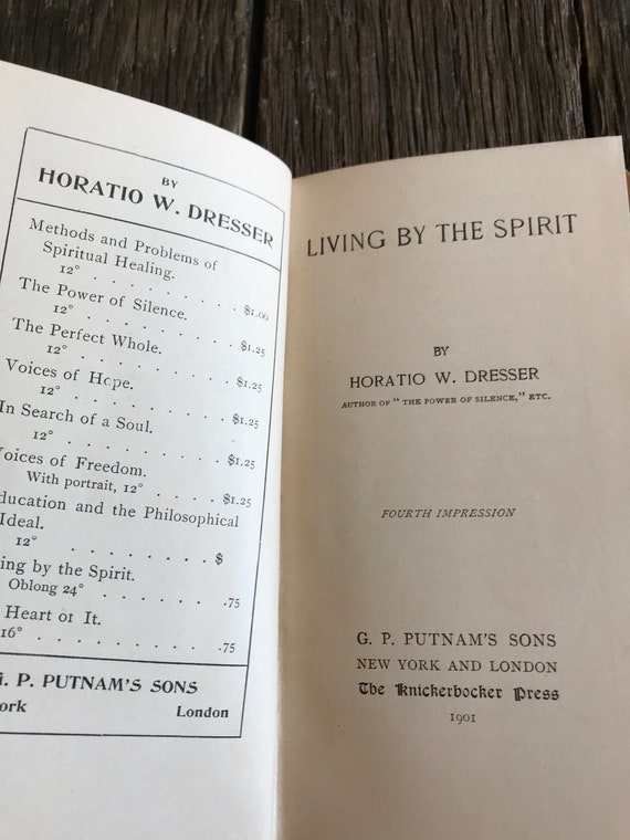 Antique Religion Book 1901 Living By The Spirit Book By Etsy