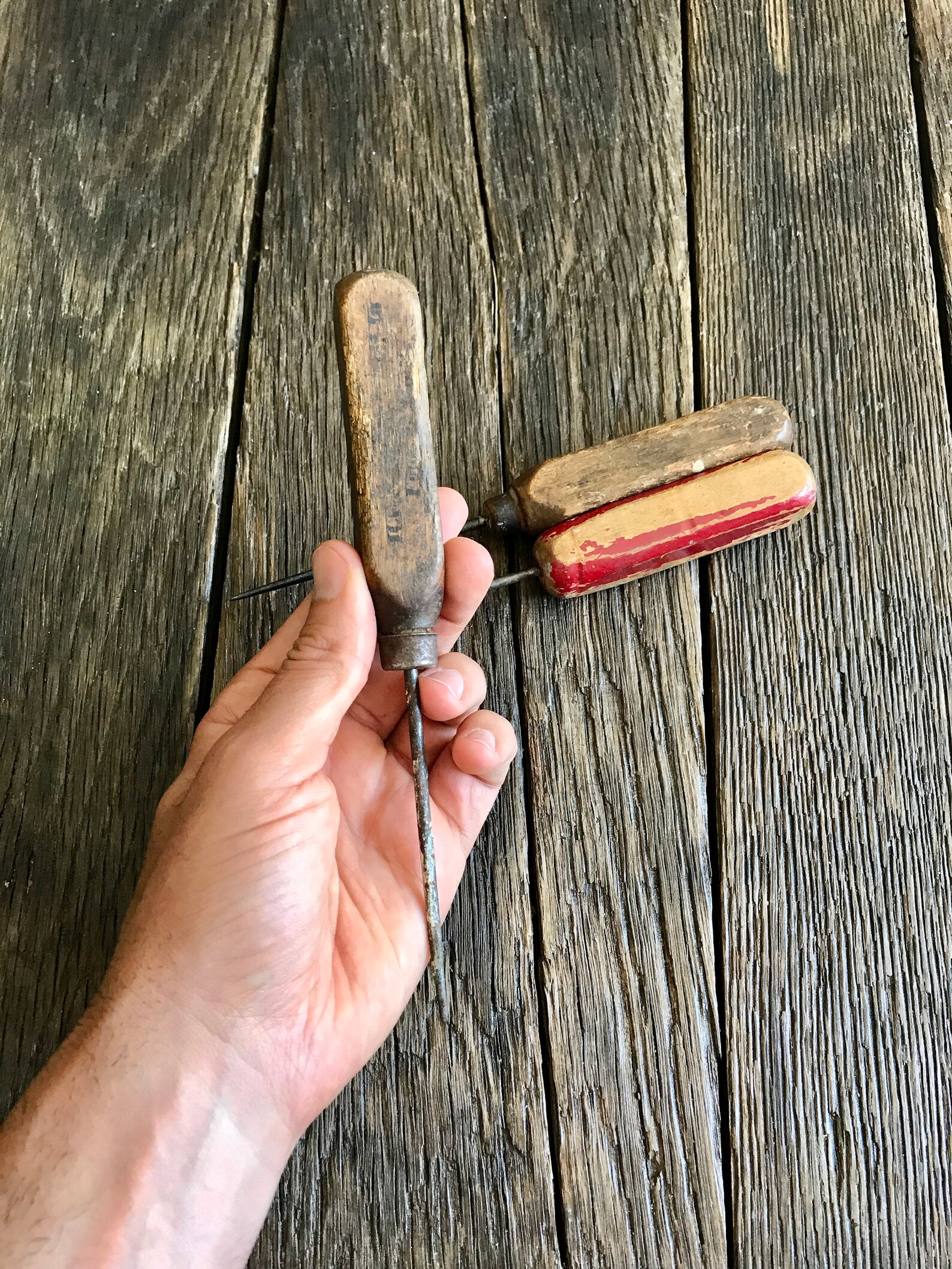 3 Vintage Icepicks Wood Handle Ice Picks Antique Ice Picks Etsy