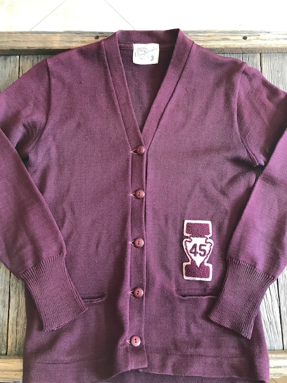 Antique College Sweater - 1945 Wool College Sweate