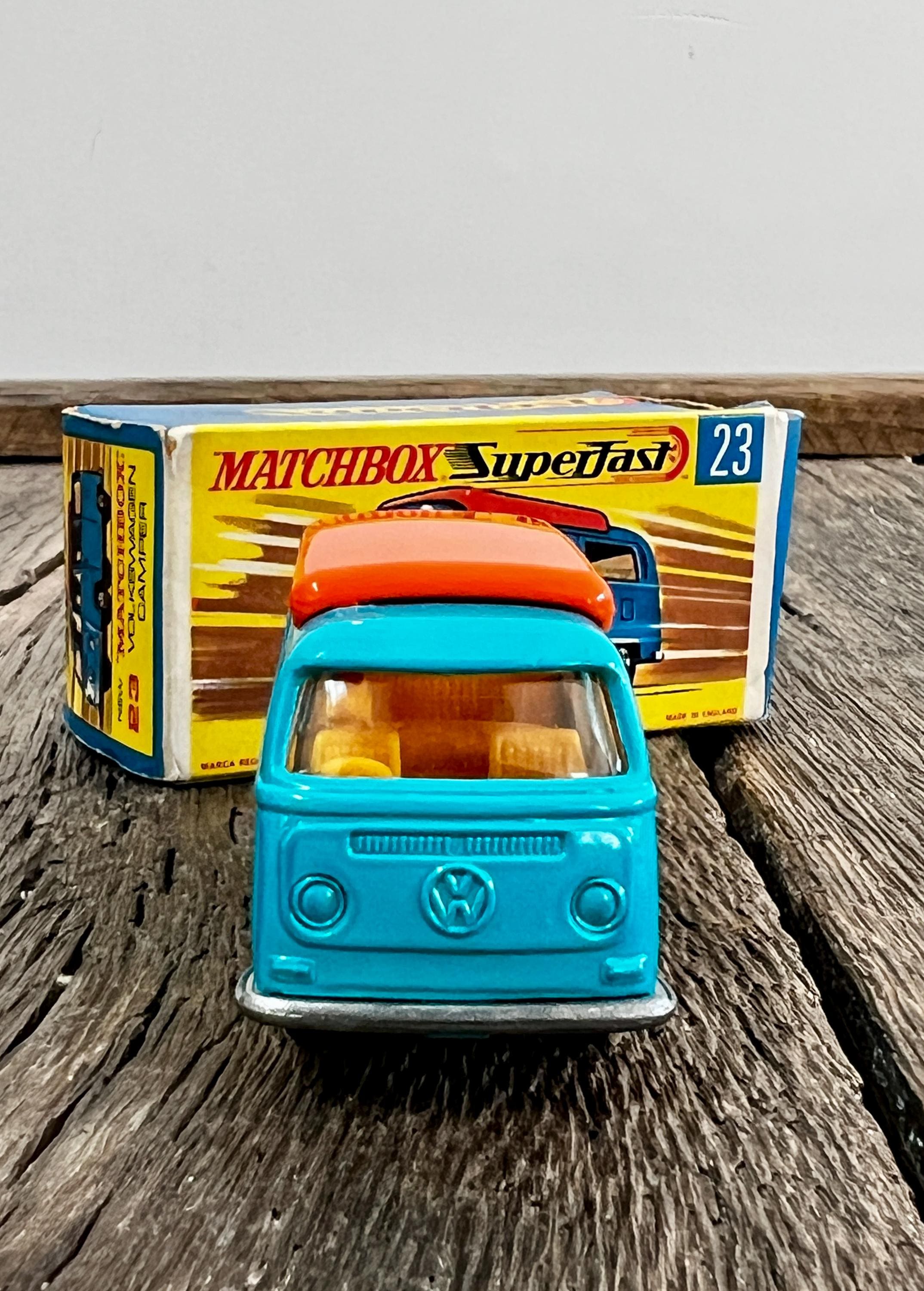 1970 Vintage Matchbox No 23 Volkswagen Camper Superfast W