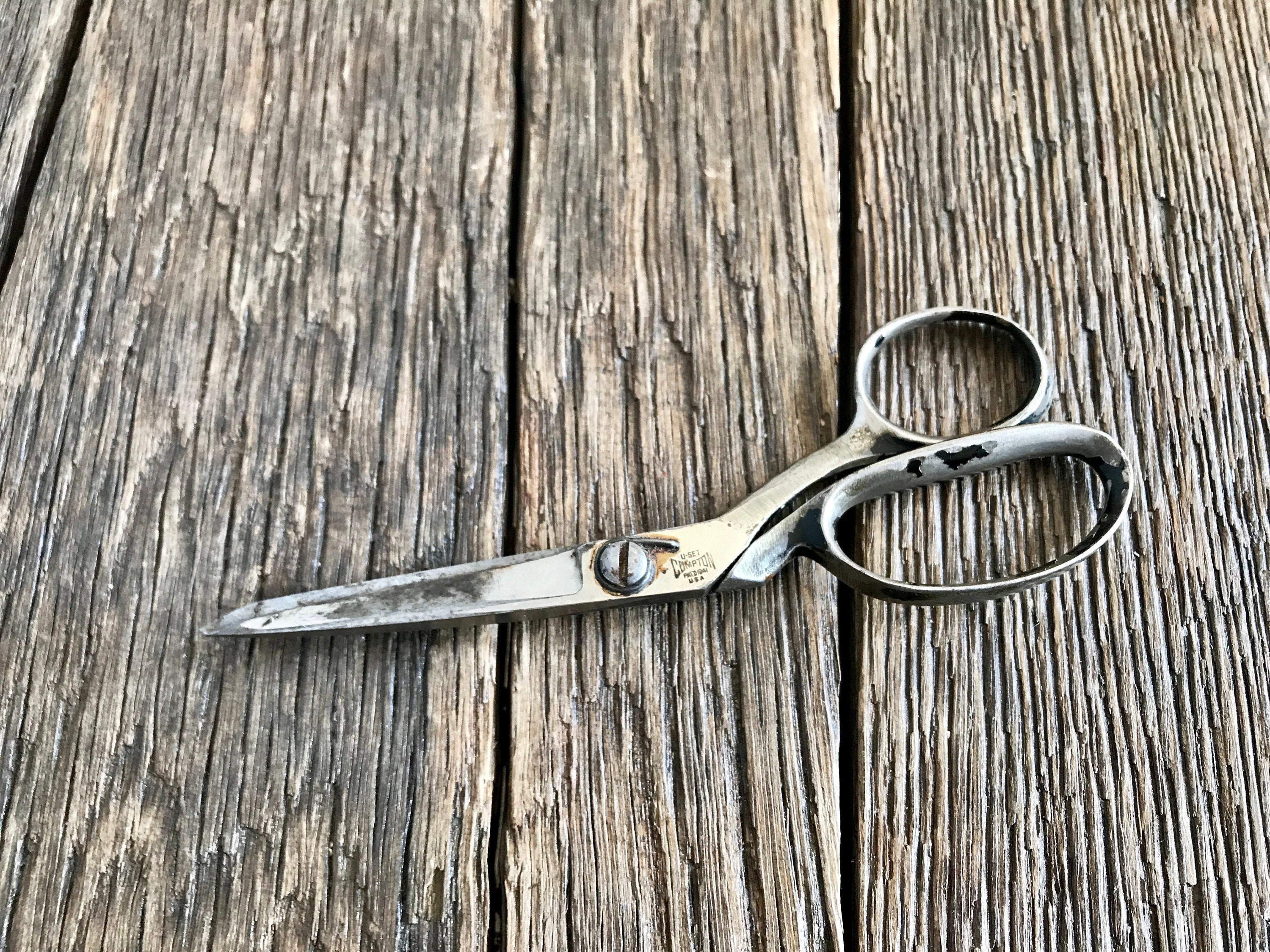 COMPTON COLT Vintage ALL METAL SCISSORS 8 Total Length SEWING TAILOR