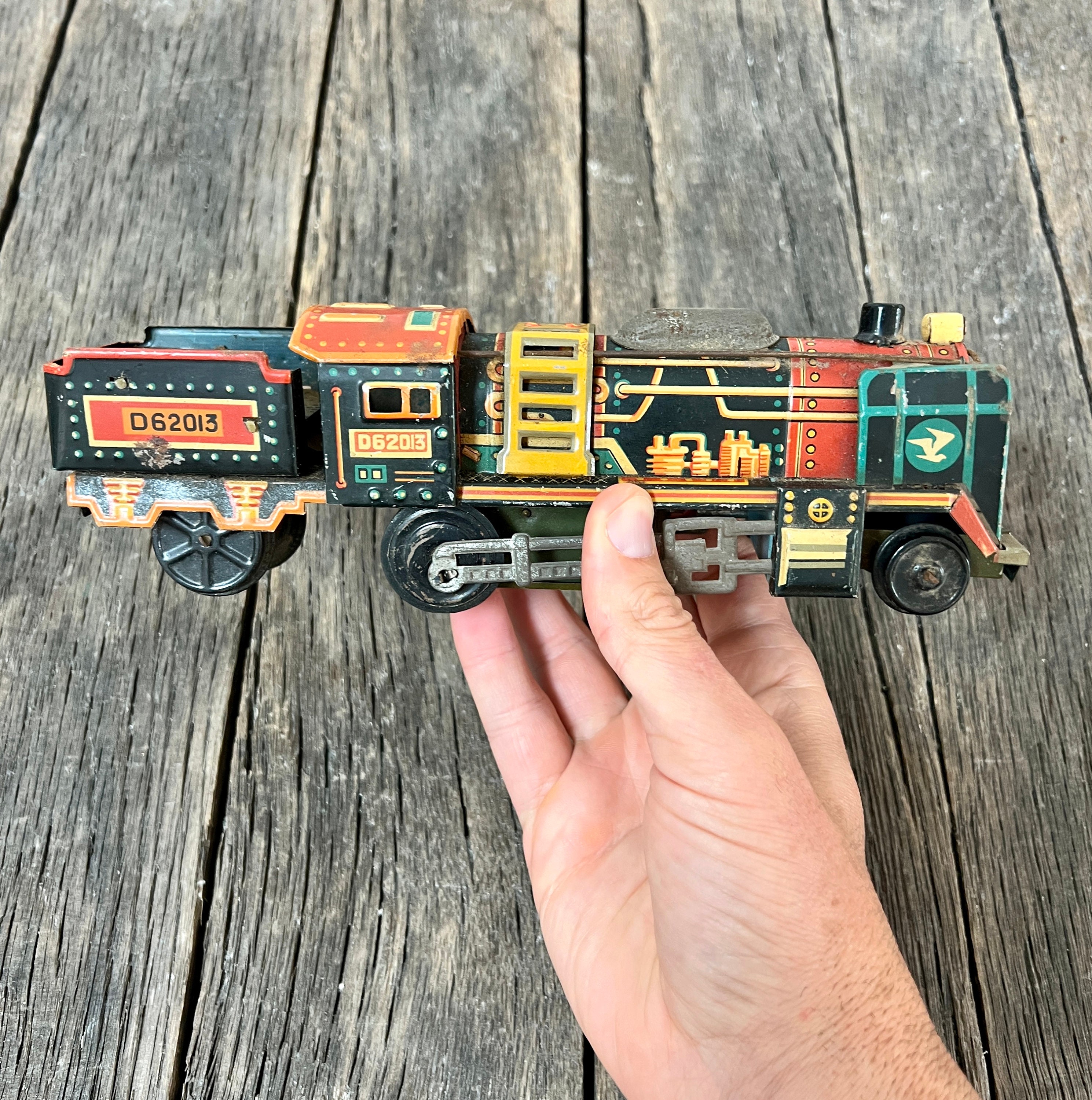 Vintage Tin Litho Locomotive - Japanese Friction Tin Litho
