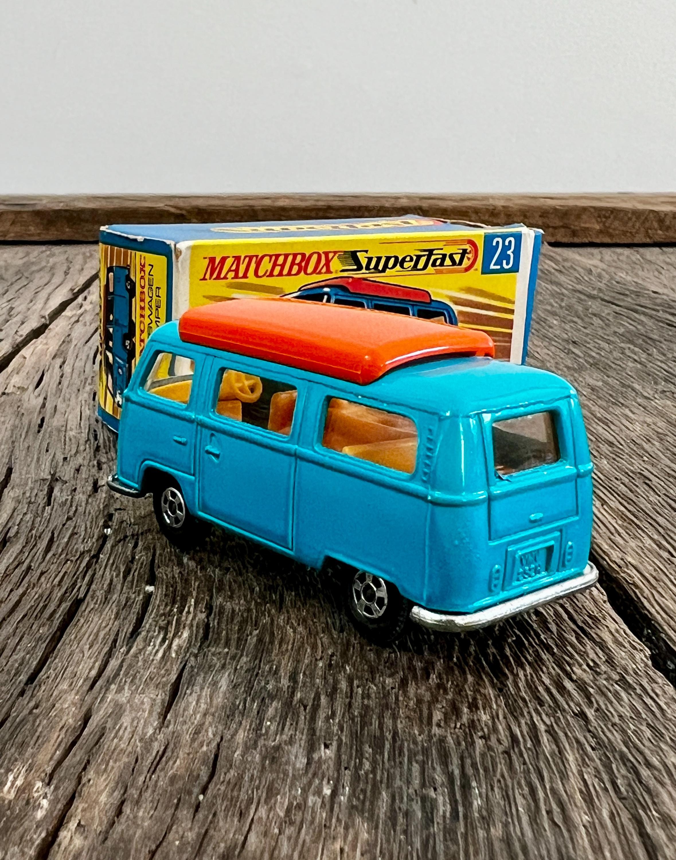 1970 Vintage Matchbox No 23 Volkswagen Camper Superfast W