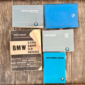 1970&#39;s BMW 2500 Owner&#39;s Handbook - Bavaria Handbook - Service Station Overseas And Shop Manual