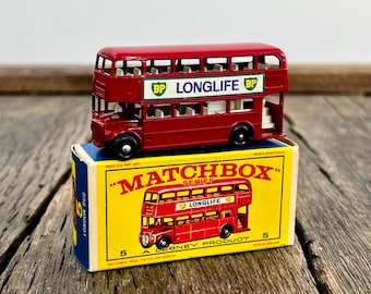 Vintage Matchbox No 5 London Bus W/ Original Box - BP Longlife - Etsy