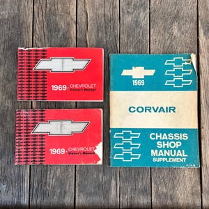 1969 Chevy Owner&#39;s Manuals And 1969 Corvair Chassis Shop Manual Supplement