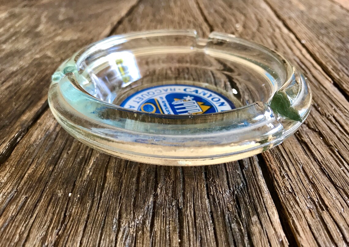 Vintage Hotel Ashtray Canyon Hotel Clear Glass Ashtray Etsy