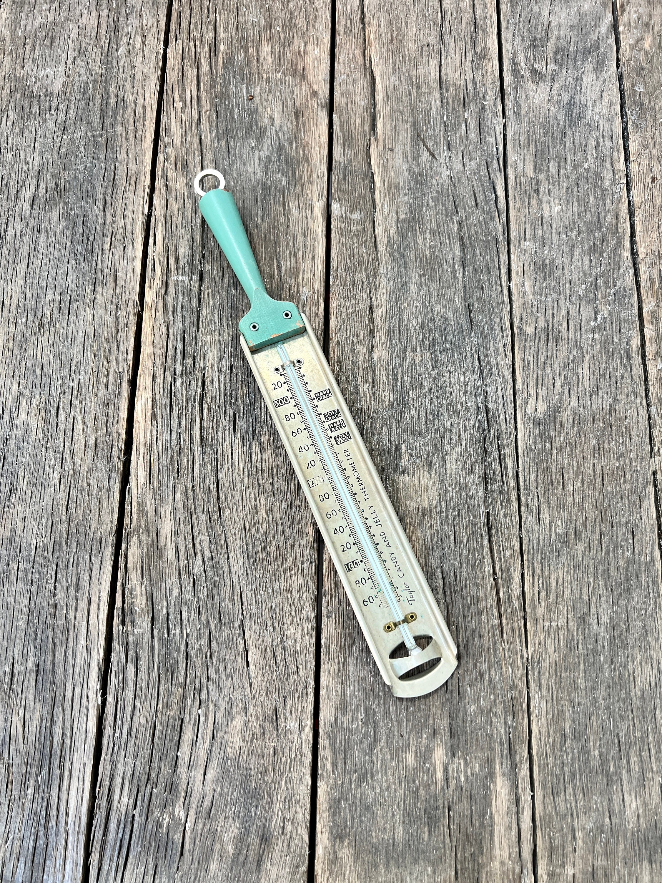 Vintage Taylor Candy Thermometer Turquoise Handle Candy Making Tool 