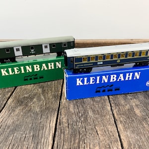2 Vintage Kleinbahn Model Trains With Boxes - Plastic Trains Made In Austria