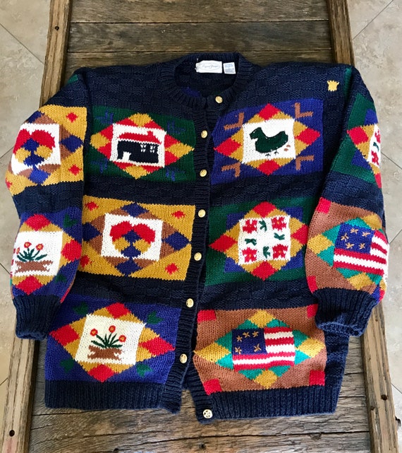 Vintage Ugly Sweater - Ugly Wool Sweater - Origina