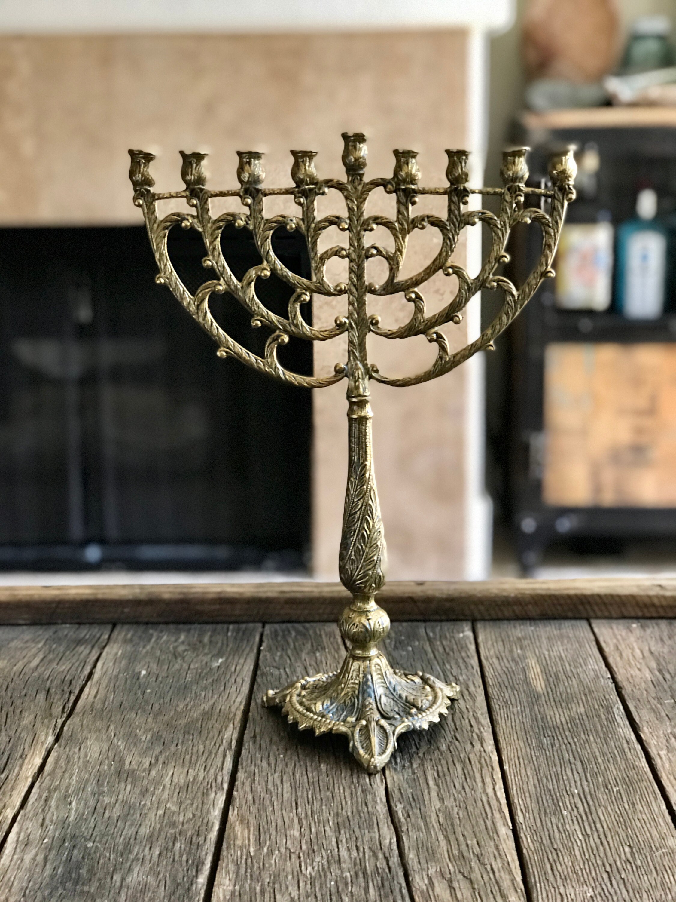 Large Brass Menorah Made By Tamar In Israel 15 Menorah Etsy