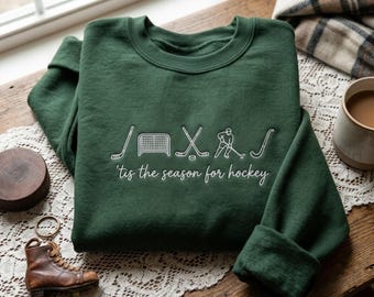 Sudadera de hockey bordada, camiseta para mamá de hockey, regalo para mamá de hockey, regalo para mamá de hockey, camiseta para mamá deportista, regalo para mamá deportista