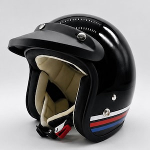 cool rally stripe motorcycle helmet Indian Half Retro Racing Open Face XS 286369601 The shell is made of fibreglass and reinforced with carbon fibre kevlar Custom Sparco Kart Helmet for