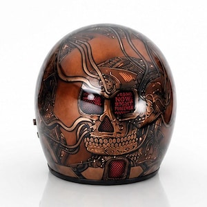 cyber motorcycle helmet retro Cyberpunk The CYBER HELMET shield provides an expansive field of vision Cyber Motorcycle Helmet - Etsy