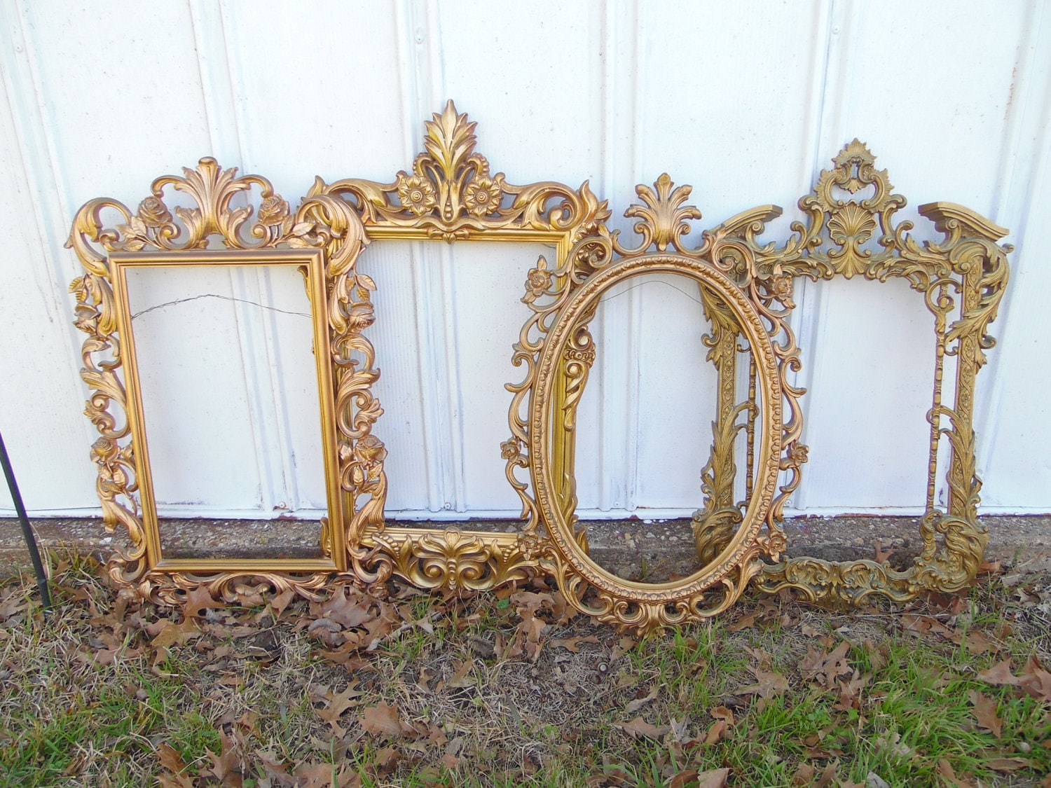 LARGE Gold Ornate Frame Set Syroco Mirror Frames Gallery Wall Etsy