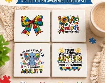 Keramische onderzetter voor autisme | Ondersteuning voor neurodiversiteit, inclusieontwerpen