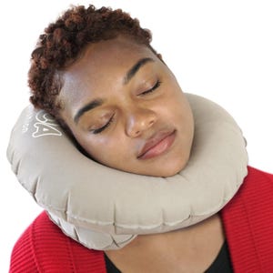 Boa Cushion Travel Neck Pillow Inflatable 360 Degrees Support for Head, Neck, and Chin image 4